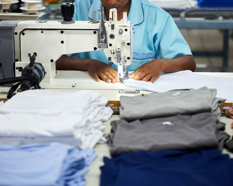 Garment production stitching line